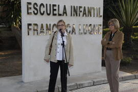 Presentación de la Escuela Infantil de la Universidad de Málaga bajo el nombre "Francisca Luque". Noviembre de 2011