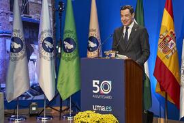 Discurso de Juan Manuel Moreno. Imposición de la Medalla de Oro de la Universidad de Málaga a la Junta de Andalucía. Paraninfo. Noviembre de 2023