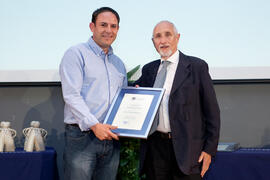 Entrega de distinciones en la gala del deporte de la Universidad de Málaga. Mayo de 2014