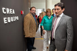 Adelaida de la Calle visita las instalaciones de 'Link by UMA-ATECH' tras su inauguración. Edificio 'The Green Ray'. Abril 2015