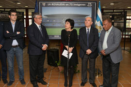 Inauguración de la exposición "La Rosaleda en 75 imágenes". Complejo Polideportivo Universitario. Marzo de 2017