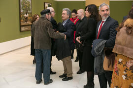 Inauguración de la exposición "Aguatintas por Seguiriyas", de Eugenio Chicano. Palacio Episcopal de Málaga. Enero de 2019