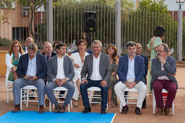Asistentes al homenaje al personal jubilado o que cumple 25 años de servicio en la Universidad de Málaga. Jardín Botánico. Junio de 2022
