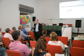 Conferencia de Eduard Escrich en el curso "El aceite de oliva, salud, cultura y riqueza de los pueblos mediterráneos". Cursos de Verano de la Universidad de Málaga. Vélez Málaga. Julio de 2018