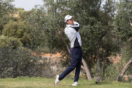 Jugador en un partido. Campeonato de España Universitario de Golf. Antequera. Abril de 2017