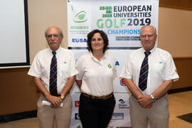 Foto de grupo tras la reunión técnica. Campeonato Europeo de Golf Universitario. Antequera. Junio de 2019