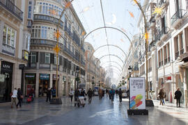 Exposición "La Universidad de Málaga del Siglo XXI". Calle Larios. Enero de 2017