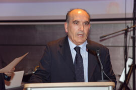 Pedro Montiel. Acto en la cena del 3º Congreso Internacional de Actividad Físico-Deportiva para Mayores de la Universidad de Málaga. Hotel Barceló Málaga. Marzo de 2009
