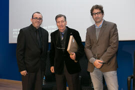 Carlos Rosa Jiménez, Luis Machuca Santa Cruz y Luis J. Machuca Casares. Inauguración del curso 2018-2019 de la Escuela Técnica Superior de Arquitectura de la Universidad de Málaga. Paraninfo. Octubre de 2018