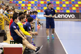 Partido Japón - Corea del Sur. Categoría masculina. Campeonato del Mundo Universitario de Balonmano. Antequera. Julio de 2016