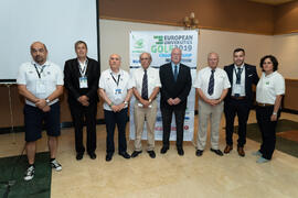 Foto de grupo tras la reunión técnica. Campeonato Europeo de Golf Universitario. Antequera. Junio de 2019