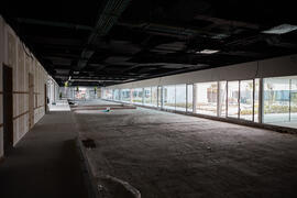 Obras en el interior del nuevo Pabellón de Gobierno. Campus de Teatinos. Abril de 2021