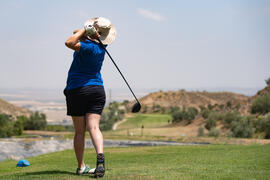 Jugadora de la Universidad Toulouse Capitole. Campeonato Europeo de Golf Universitario. Antequera. Junio de 2019