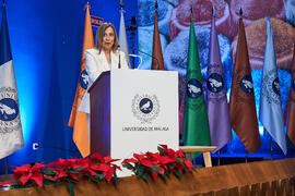 Discurso de Francisca María García Lopera. Entrega de la distinción "Oikonomos" de la Facultad de Ciencias Económicas y Empresariales de la Universidad de Málaga. Paraninfo. Diciembre de 2024