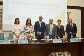 Mesa presidencial. Celebración del 50 Aniversario de la Facultad de Medicina de la Universidad de Málaga. Facultad de Medicina. Octubre de 2022