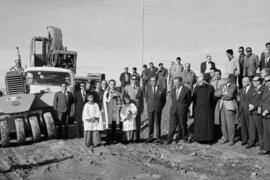 Bendición y primera piedra de urbanización en Torremolinos. Málaga. Diciembre de 1963