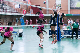 Partido femenino Universidad de Málaga - Universidad de A Coruña. Campeonato de España Universitario de Voleibol. Complejo Polideportivo Universitario. Abril de 2018