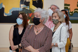 Visitantes de la exposición "Eugenio Chicano Siempre". Museo de Málaga. Junio de 2021