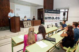 Intervención de Salvador Peláez. Graduación de los alumnos del CIE de la Universidad de Málaga. Centro Internacional de Español. Septiembre de 2014