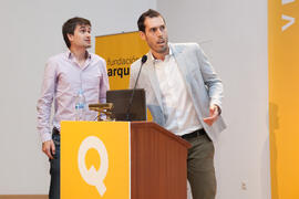 Joan Casals y José Luis Cisneros. Presentación del proyecto "Casa Caballero". V Foro Arquia/Próxima 2016: Futuro Imperfecto. Paraninfo. Octubre de 2016