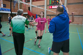 Partido femenino Universidad de Málaga - Universidad de A Coruña. Campeonato de España Universitario de Voleibol. Complejo Polideportivo Universitario. Abril de 2018