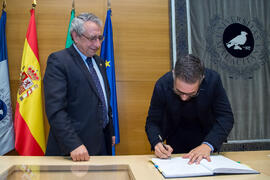 Toma de Posesión de Jesús Morales Rodríguez como nuevo profesor titular del Departamento de Ingeniería de Sistemas y Automática de la Universidad de Málaga. Edificio del Rectorado. Febrero de 2018