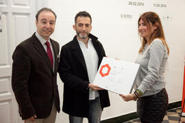 Entrega del premio a Jorge Corrales Zapata, ganador del concurso Málaga 2013: Un año de fotoperiodismo. La Térmica. Febrero de 2014