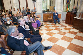 Nombramiento de Eugenio Chicano como miembro de la Real Academia de Bellas Artes de San Telmo. Salón de los Espejos, Ayuntamiento de Málaga. Septiembre de 2016