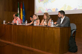 Mesa redonda: "Periodismo deportivo en la actualidad". Curso "Información y Comunicación". Cursos de Verano de la Universidad de Málaga. Ronda. Julio de 2018