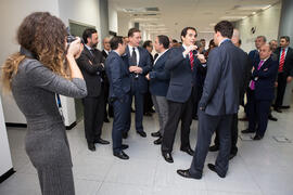 Visita de José Antonio Nieto, Secretario de Estado de Seguridad, a Aeorum. Edificio de Institutos Universitarios. Febrero de 2017