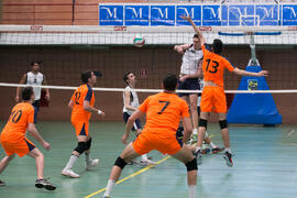 Partido masculino Universidad de Málaga - Universidad de Vigo. Campeonato de España Universitario de Voleibol. Complejo Polideportivo Universitario. Abril de 2018