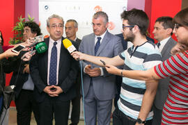 José Ángel Narváez y Javier Carnero. IV Feria de Empleo de la Universidad de Málaga. Escuela Técnica Superior de Ingenierías Industriales. Mayo 2018