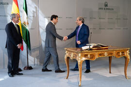 Toma de posesión de D. José Ángel Narváez Bueno como Rector de la Universidad de Málaga. Palacio de San Telmo, Sevilla. Enero de 2020