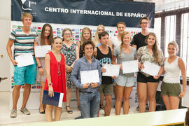 Graduación del alumnado del CIE de la Universidad de Málaga. Centro Internacional de Español. Julio de 2015