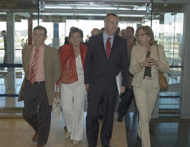 Llegada del ministro Jesús Caldera. 2º Congreso Internacional de Actividad Físico-Deportiva para Mayores de la Universidad de Málaga. Palacio de Ferias y Congresos de Málaga. Marzo de 2007