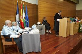 Discurso de Teodomiro López. Investidura como "Doctores Honoris Causa" de Antonio García Berrio y Pilar Palomo Vázquez por la Facultad de Filosofía y Letras de la Universidad de Málaga. Edificio del Rectorado. Junio de 2024