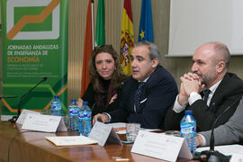 Antonio María Lara López. Jornada inaugural de las XI Jornadas Andaluzas de Enseñanza de Economía. Facultad de Ciencias Económicas y Empresariales. Febrero de 2018