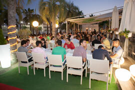 Cena de gala en el restaurante El Palmeral. Olimpiada Española de Economía, Fase Nacional. Puerto de Málaga Muelle 2 El Palmeral de las Sorpresas. Junio de 2015