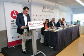 Intervención de Miguel Gaona. Desayuno Informativo de Aula Magna con motivo de su XX Aniversario. Consejo de Estudios Sociales y Comercio de la Universidad de Málaga. Mayo de 2018
