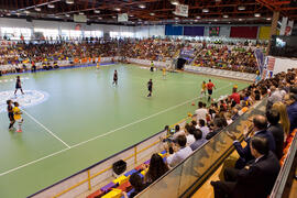 Partido Brasil contra España. 14º Campeonato del Mundo Universitario de Fútbol Sala 2014 (FUTSAL). Antequera. Julio de 2014