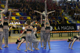 Actuación de "Baruca Acrobática". Ceremonia de inauguración del Campeonato Europeo Universitario de Balonmano. Antequera. Julio de 2017