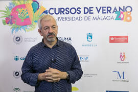 Carlos Sobera. Curso "La televisión del siglo XXI, nuevos formatos y consumos". Cursos de verano 2018 de la Universidad de Málaga. Marbella. Julio de 2018
