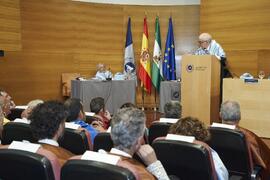 Discurso de Antonio García Berrio. Investidura como "Doctores Honoris Causa" de Antonio García Berrio y Pilar Palomo Vázquez por la Facultad de Filosofía y Letras de la Universidad de Málaga. Edificio del Rectorado. Junio de 2024