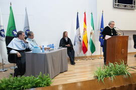 Investidura como Doctor "Honoris Causa" de Antonio Soler por la Facultad de Filosofía y Letras de la Universidad de Málaga. Paraninfo. Junio de 2016