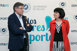 Intervención de Antonio Rengel. Inauguración de la exposición "Málaga en el Objetivo". Complejo Polideportivo Universitario. Mayo de 2019