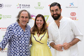 Manu Sánchez, Selu García Cossío y Elsa Álvarez. Curso "30 años de Carnaval de Cádiz, máximo exponente del humor crítico" . Cursos de Verano de la Universidad de Málaga. Vélez-Málaga. Julio de 2019