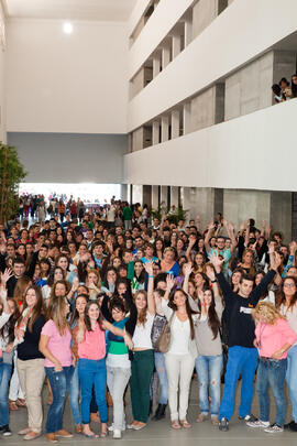 Alumnos en la Escuela Técnica Superior de Ingeniería Industrial de la Universidad de Málaga. Octubre de 2012