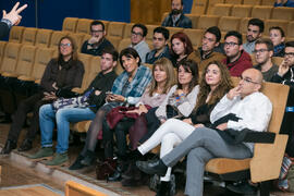 Asistentes a la conferencia de David Meca "Gestión del talento". Seminario "Emprende 21". Paraninfo. Noviembre de 2017
