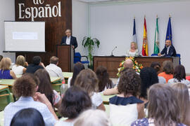 José Ángel Narváez en la graduación de alumnos del CIE-UMA el Día del Español. Centro Internacional de Español de la Universidad de Málaga. Junio de 2016