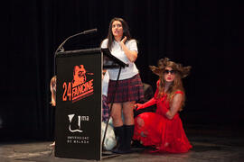 Ensayos para la Gala Inaugural de la XXIV edición de Fancine de la Universidad de Málaga. Teatro Cervantes. Noviembre de 2014